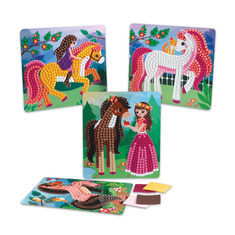 ORB 50993.0 Sticky Mosaics Horses, Multi, Brown/Yellow/Pink/Green, 12" x 2" x 10.75" - Image 3